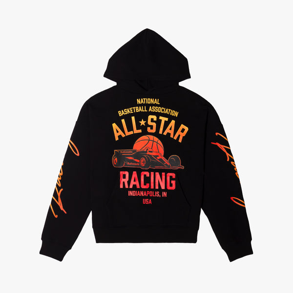 Palm Angels Racing Star Hoodie 'Black/White